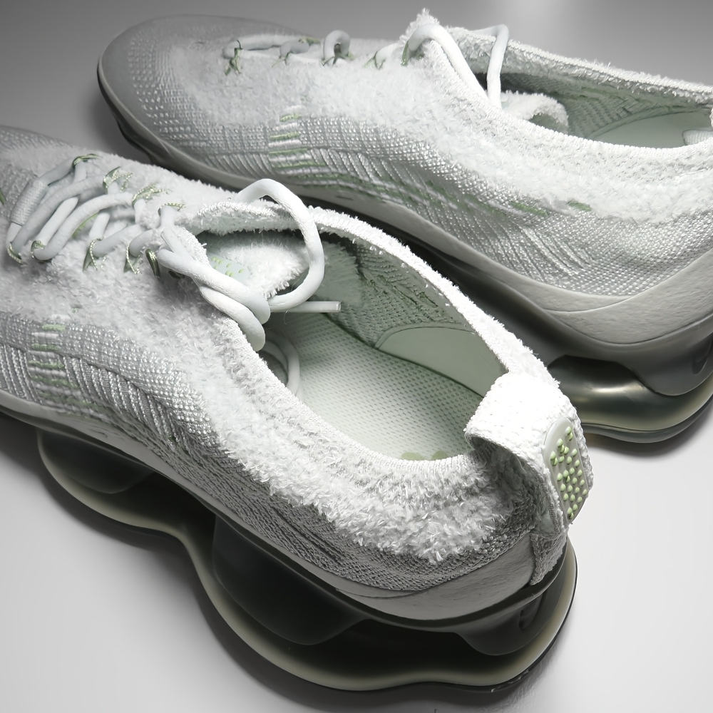 Men's Stylish White and Gray Sneakers - Picture 9 of 11